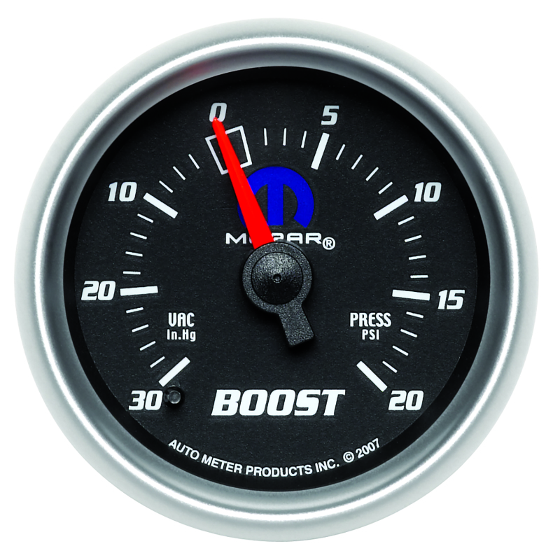 Autometer Mopar 52.4mm 30 Hg/20 PSI Vacuum/Boost Gauge