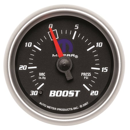 Autometer Mopar 52.4mm 30 Hg/20 PSI Vacuum/Boost Gauge