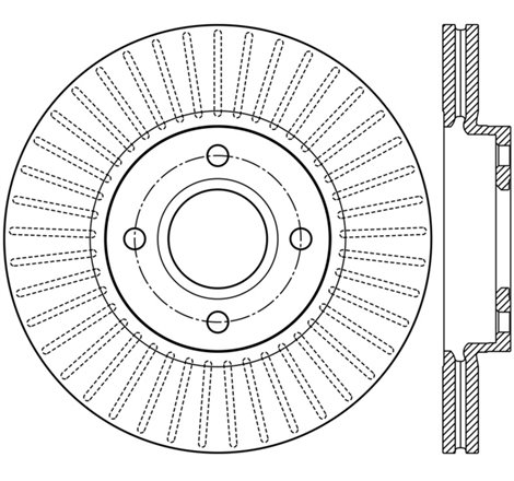 StopTech 2014 Ford Fiesta Left Front Disc Slotted Brake Rotor