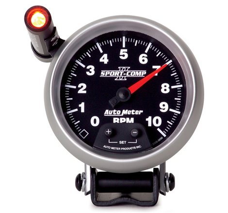 Autometer Sport-Comp II Quick Lite 3 3/4in 10K RPM Pedestal Tachometer