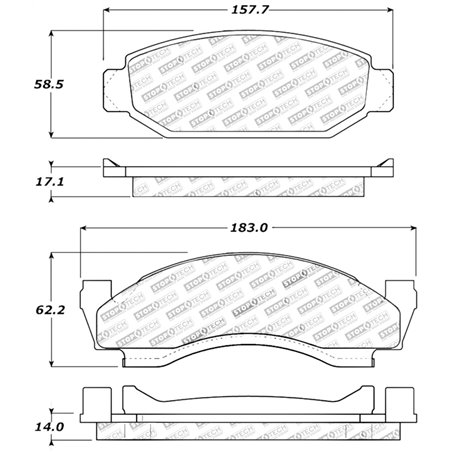 StopTech Performance 72-74 Ford Gran Torino / Ranchero / Thunderbird Front Brake Pads