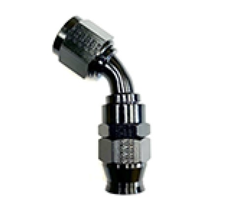 Fragola -6AN Real Street x 45 Degree 3/8 EFI Quick Disconnect Hose End Black