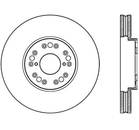 StopTech Power Slot 93-05 Lexus GS Series / 00-05 IS300 / 93-94 LS Front Left Cryo Slotted Rotor