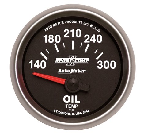 Autometer Sport-Comp II Electronic 140-300 Deg F Oil Temp Gauge