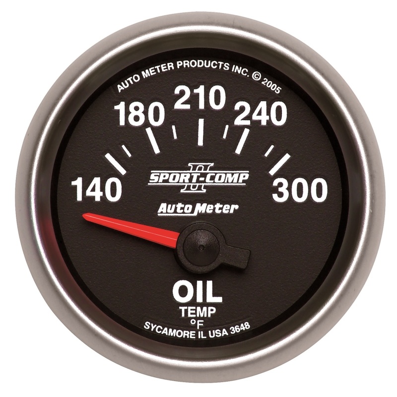 Autometer Sport-Comp II Electronic 140-300 Deg F Oil Temp Gauge