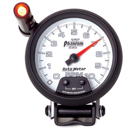 Autometer Phantom II 3.75in Pedestal Mount 10k RPM w/ Ext. Shift-Lite Tachometer