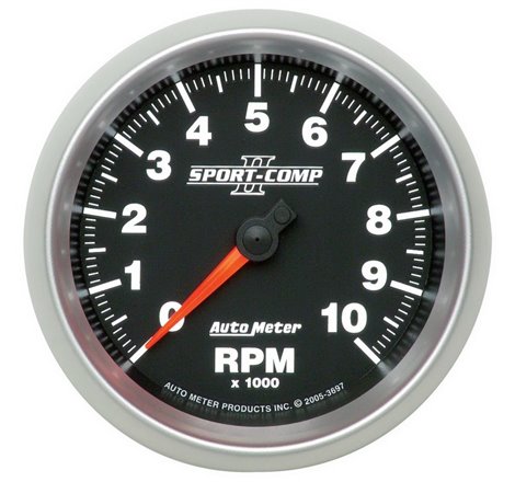 Autometer Sport-Comp II 3-3/8in 10K RPM In Dash Tachometer