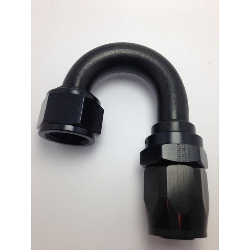 Fragola -10AN Nut x -12AN Hose Reducing Hose End 180 Degree - Black