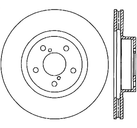 StopTech Power Slot 05-08 LGT Front Left CRYO Slotted Front Left Rotor