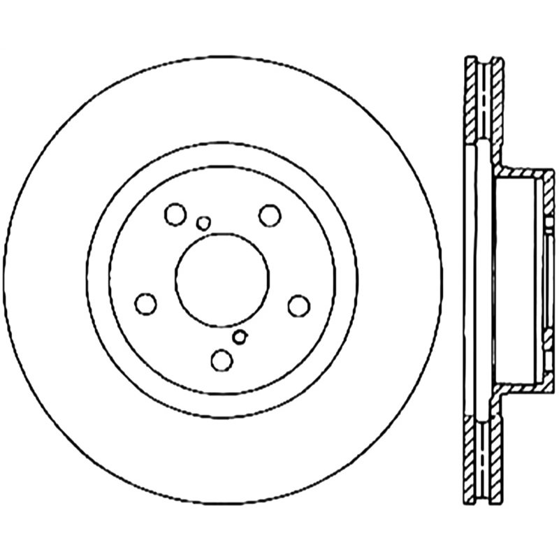 StopTech Power Slot 05-08 LGT Front Left CRYO Slotted Front Left Rotor