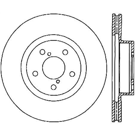 StopTech Power Slot 05-08 LGT Front Left CRYO Slotted Front Left Rotor