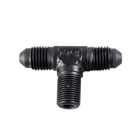 Fragola -3AN Tee 1/8 NPT On The Side - Black