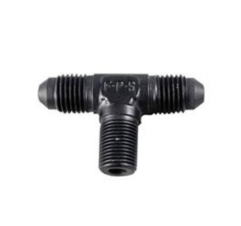 Fragola -4AN Tee 1/8 NPT On The Side - Black