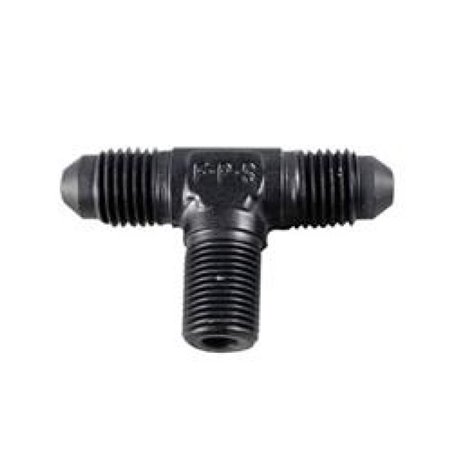 Fragola -4AN Tee 1/8 NPT On The Side - Black