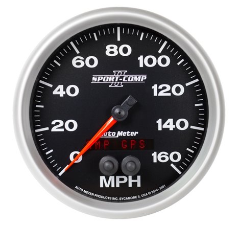 Autometer Sport-Comp II 5in 0-140MPH In-Dash Electronic GPS Programmable Speedometer