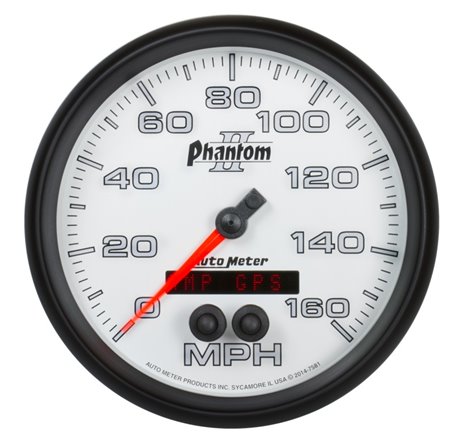 Autometer Phantom II 5in 0-140MPH In-Dash Electronic GPS Programmable Speedometer