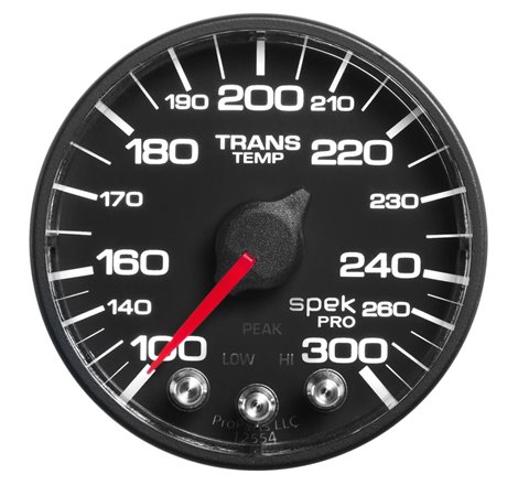 Autometer Spek-Pro 52.4mm 100-300 Deg F Digital Stepper Motor Trans Temp Gauge