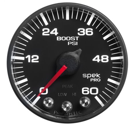 Autometer Spek-Pro 52.4mm 0-60 PSI Digital Stepper Motor Boost Gauge