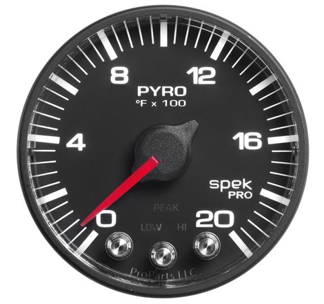 Autometer Spek-Pro 52.4mm 0-2000F Digital Stepper Motor Pyrometer Gauge