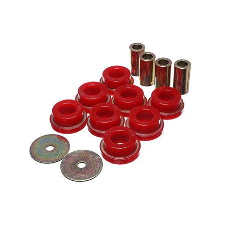 Energy Suspension 2015 Ford Mustang (Exc Cobra) Red Subframe Bushing Set