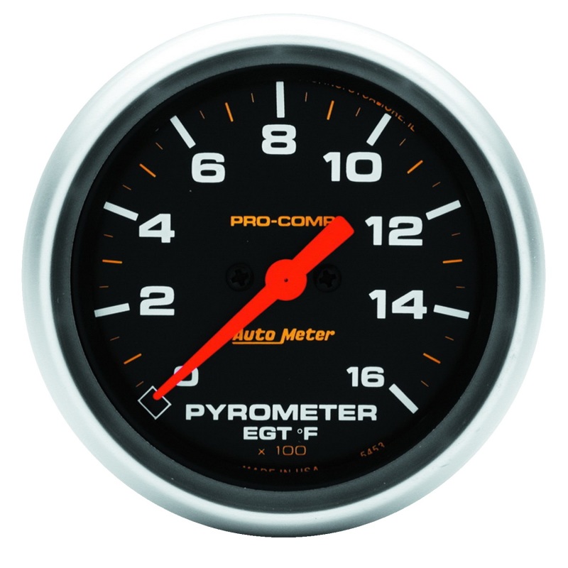 Autometer Pro Comp Full Sweep Electronic 1600F Pyrometer Gauge