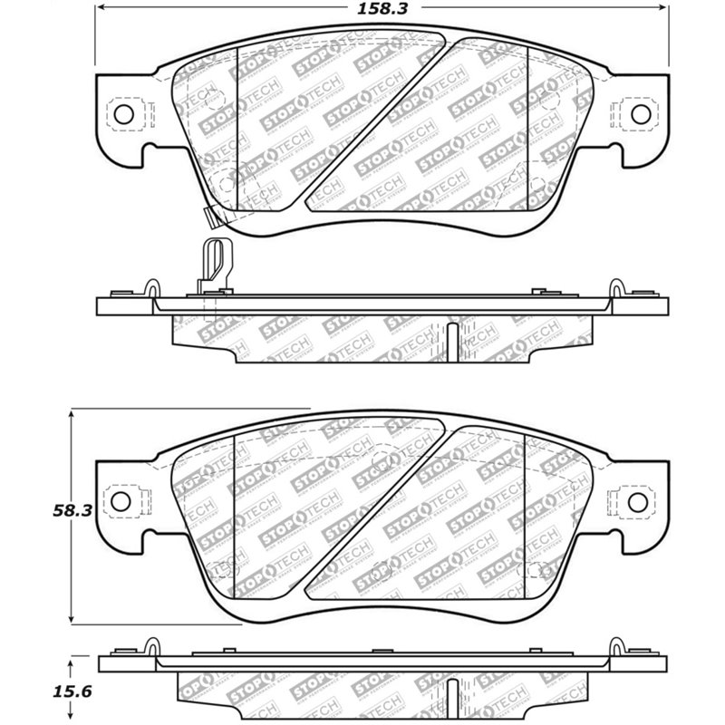 StopTech Street Select 07-08 Infiniti G35/ 08-13 G37/ 14-16 Q60 Front Brake Pads w/ Hardware