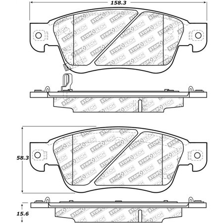 StopTech Street Select 07-08 Infiniti G35/ 08-13 G37/ 14-16 Q60 Front Brake Pads w/ Hardware