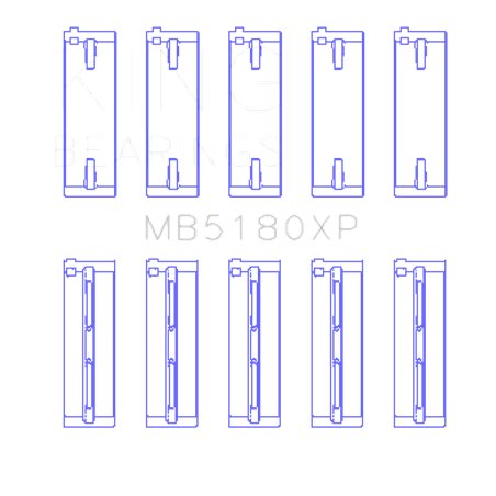 King Renault F8Q/F7R/F8M (Size STD) Performance Main Bearing Set