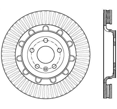 Stoptech Performance Cryo Front Brake Rotor 13-14 Ford Taurus