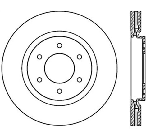 StopTech Power Slot 08-09 Infiniti QX4/QX56 / 07-09 Nissan Armada Left Front Slotted Cryo Rotor