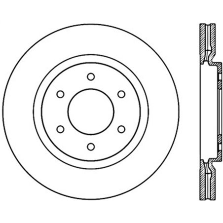 StopTech Power Slot 08-09 Infiniti QX4/QX56 / 07-09 Nissan Armada Left Front Slotted Cryo Rotor