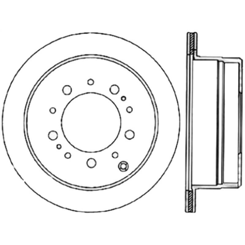 StopTech 98-07 Toyota Land Cruiser Rear Right Slotted Sport Cryo Brake Rotor