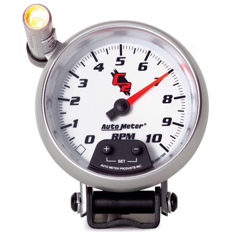 Autometer C2 3 3/4 inch 10000RPM In-Dash Tachometer w/ Ext. Quick-Lite