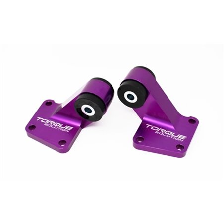 Torque Solution 03-06 Mitsubishi EVO VII-IX Billet Rear Differential Mounts - Purple