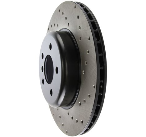 StopTech 11-13 BMW 550i Rear Left Drilled Sport Brake Rotor