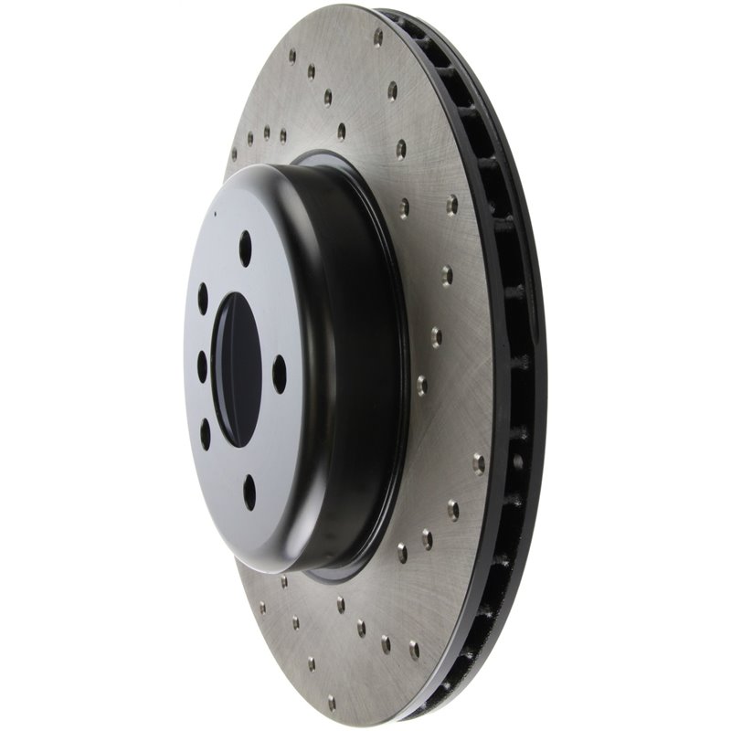 StopTech 11-13 BMW 550i Rear Left Drilled Sport Brake Rotor