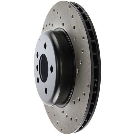 StopTech 11-13 BMW 550i Rear Left Drilled Sport Brake Rotor