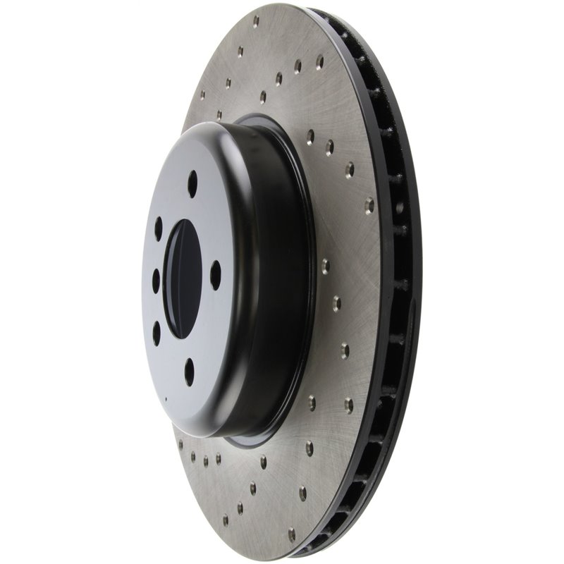 StopTech 11-13 BMW 550i Rear Right Drilled Sport Brake Rotor