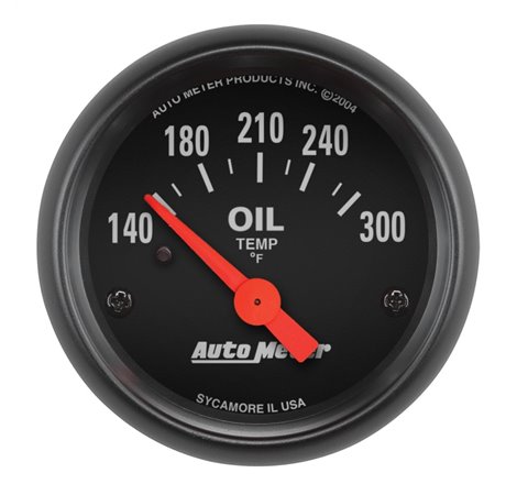 Autometer Z-Series 52mm 140-300 Degrees F Electric Oil Temp Gauge