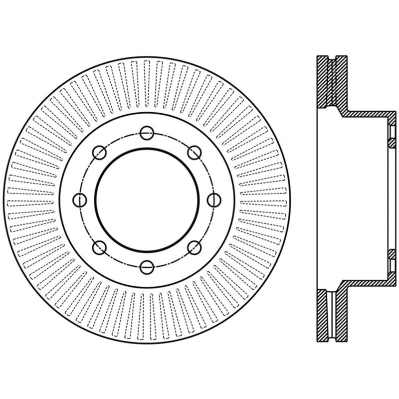 StopTech Power Slot 12-15 Ford F-250/F-350 Front Left Slotted Rotor