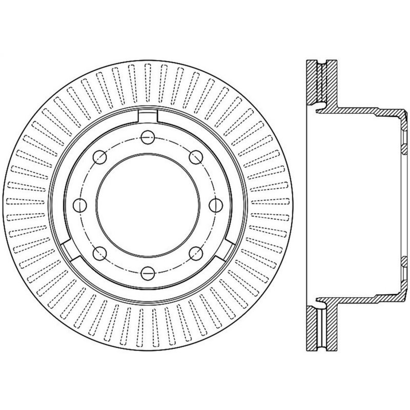 StopTech Power Slot 12-13 Ford F-250/F-350 Rear Right Slotted Rotor