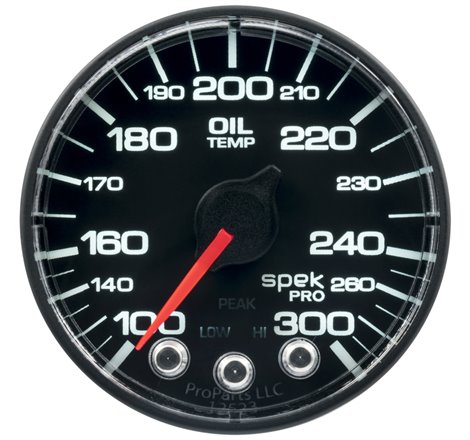 Autometer Spek-Pro 52.4mm 100-300 F Deg Digital Stepper Motor Oil Temp Gauge