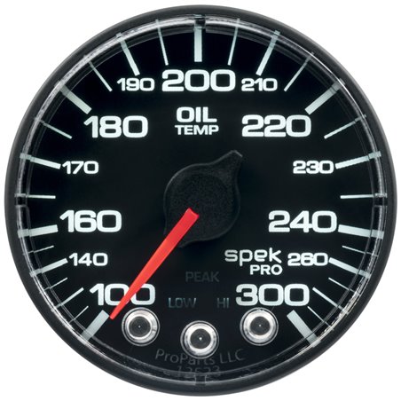 Autometer Spek-Pro 52.4mm 100-300 F Deg Digital Stepper Motor Oil Temp Gauge