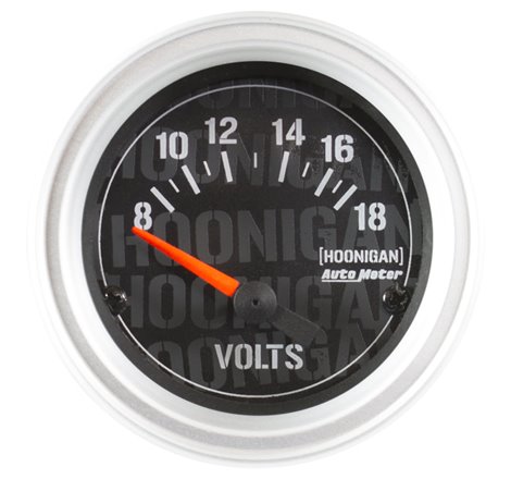 Autometer Hoonigan 52mm 18 Volt Full Electronic Voltage Gauge