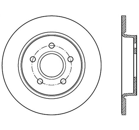 StopTech 12-15 Ford Focus w/ Rear Disc Brakes Rear Left Slotted & Drilled Rotor