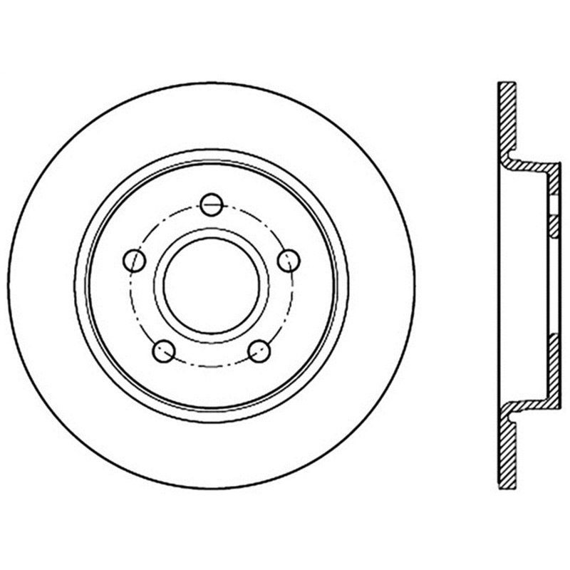 StopTech 12-15 Ford Focus w/ Rear Disc Brakes Rear Left Slotted & Drilled Rotor