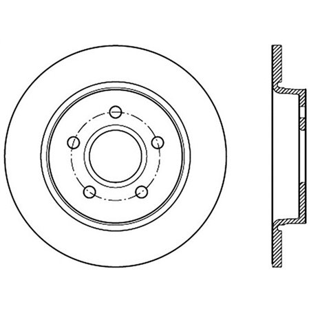 StopTech 12-15 Ford Focus w/ Rear Disc Brakes Rear Left Slotted & Drilled Rotor