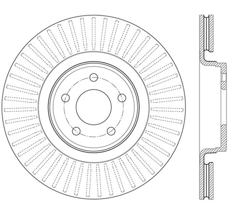 StopTech 14+ Ford Focus ST w/ 335mm Brakes Front Right Slotted & Drilled Rotor