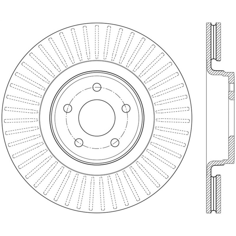 StopTech 14+ Ford Focus ST w/ 335mm Brakes Front Right Slotted & Drilled Rotor