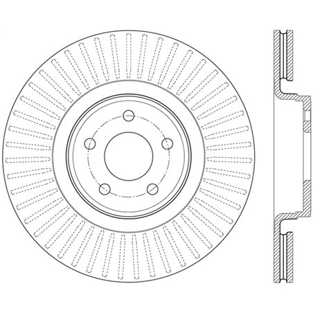 StopTech 14+ Ford Focus ST w/ 335mm Brakes Front Right Slotted & Drilled Rotor